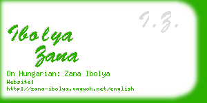 ibolya zana business card